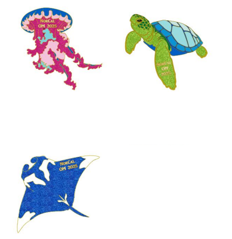 2025 State Pins - Jellyfish, Turtle, Stingray Set (3)